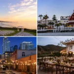 San Diego wedding venues featuring three elegant wedding locations with coastal, garden, and luxury settings