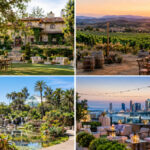 California wedding venues featuring an estate, vineyard, garden, and waterfront setting