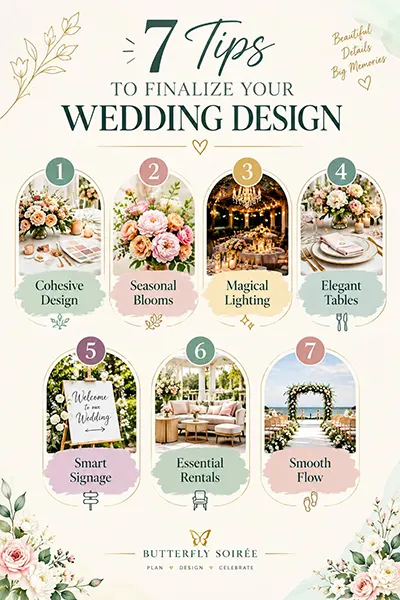7 tips to finalize wedding design for a cohesive and elegant wedding